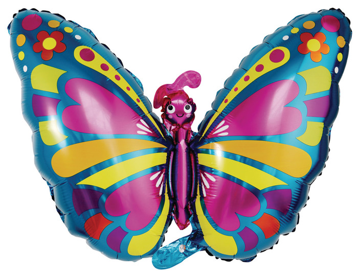 Sommerfugl folieballon 1 stk. B69 x H45 cm